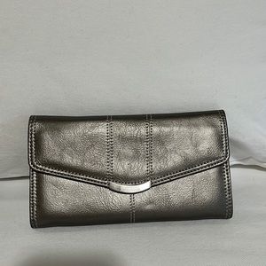 NWT Silver clutch